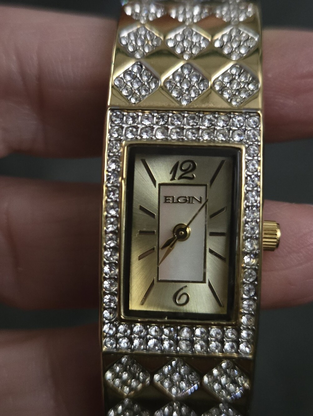 Women's Gold Crystal-Accented Bracelet Watch - Gold